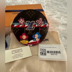 Louis Vuitton Round Bumper Cars‎ Vivienne Holiday Animation LE Coin Purse Wallet